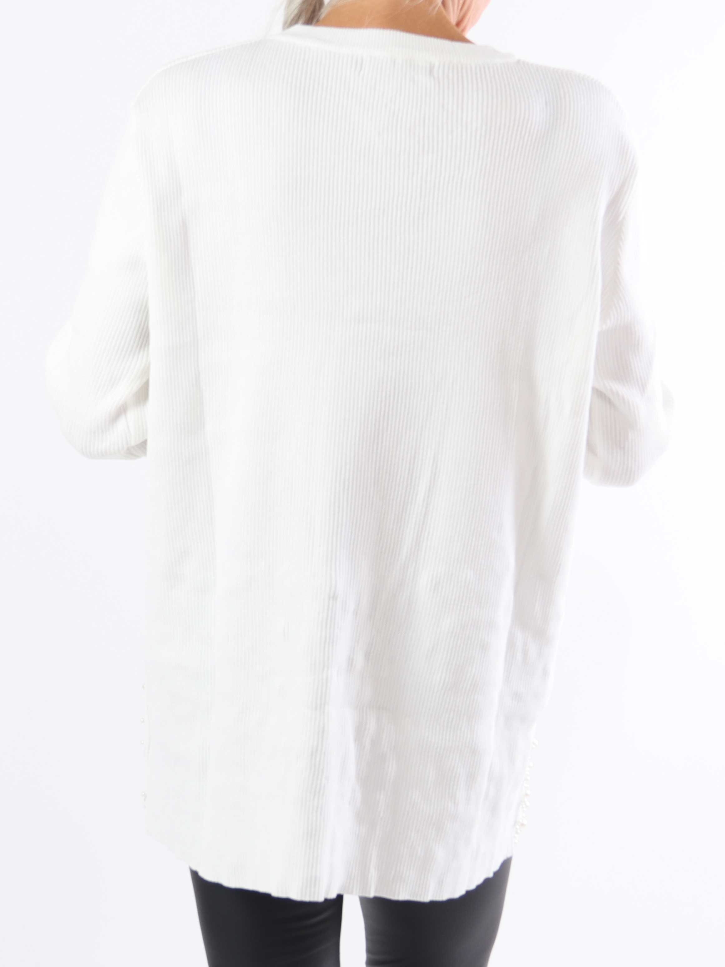 Diantha - Bluse i viskose med perler og masser af stræk